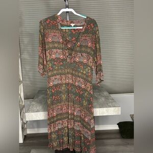 22pp Rayon boho dress